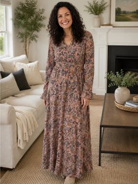 Jessica Simpson Maternity Floral Maxi Dress, Boho